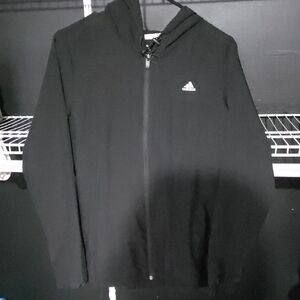 Adidas Men's Black Windbreaker Jacket
